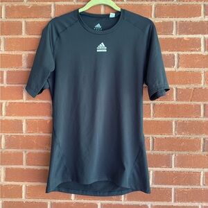 Adidas Black Climalite TechFit Short Sleeve Compression Size Large